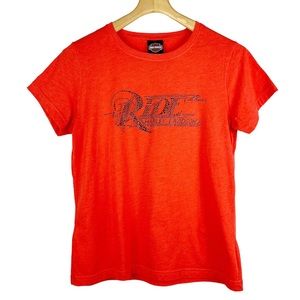 Harley Davidson Beaded Short Sleeve T-Shirt El Paso Texas Medium
